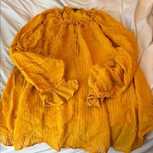 Torrid Women's Mustard Yellow Ruffled‎ Top